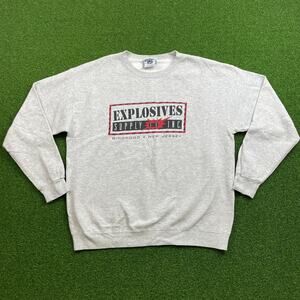 Vintage Lee Gray Explosives Supply Inc Crewneck Sweatshirt Sz L